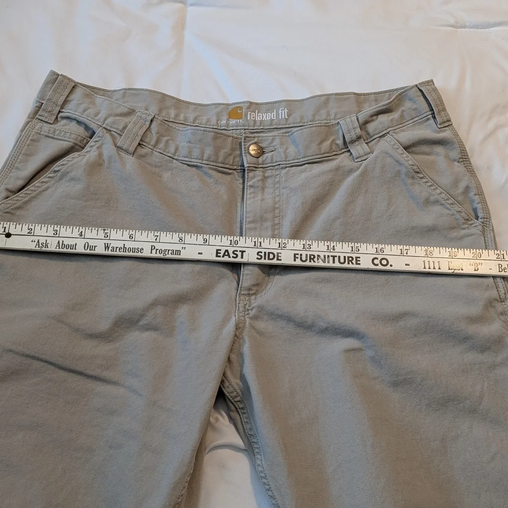 Carhartt Men’s Tan Relaxed Fit Utility Work Pants 38x30 Cotton Stretch